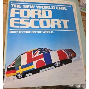 1981 Ford Escort Sales Brochure The New World Car Vintage 80s Auto Literature
